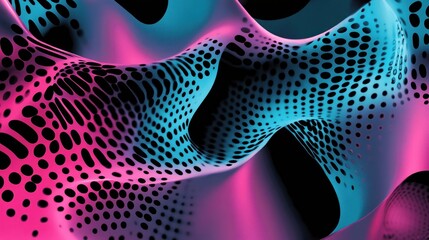 Fototapete - Abstract digital design featuring vibrant colors and fluid shapes.