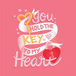 © SyedArifulIslamEmon - You Hold The Key To My Heart, Valentine's day t-shirt design, Valentine's Day Vector, Happy Valentine's Day