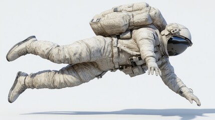 Aufkleber - An astronaut in a spacesuit appears to be floating in a zero-gravity environment.