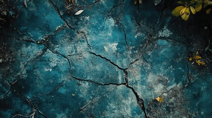 Poster - Cracked Earth Texture Background with Natural Elements Ideal for Illustrations or Design Projects