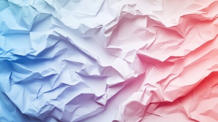 Poster - Textured crumpled paper background in blue and red gradient with ample space for placement of text or graphics