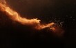 © Agus - Orange Dust Cloud Explodes Against Dark Background