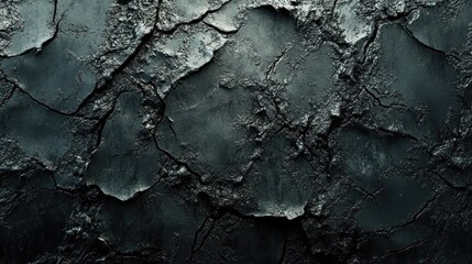 Poster - dark cracked mud texture background for abstract design or nature themes