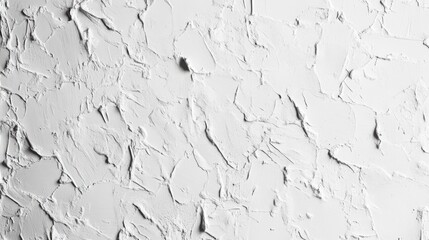 Poster - Rough textured concrete wall with peeling white paint creating a weathered and aged appearance for background use