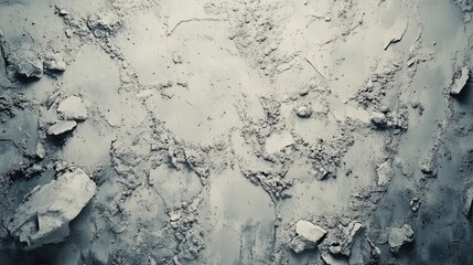 Poster - Textured surface of an aged concrete wall featuring cracked paint and mixed gravel sand cement for construction and renovation concepts