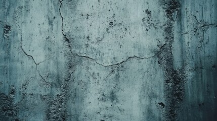 Poster - Aged concrete wall texture with visible cracks and weathered surface ideal for background use in design and construction projects