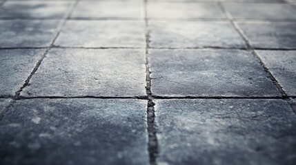 Aufkleber - Weathered dark cement floor texture with visible cracks and stains ideal for industrial or urban backgrounds in design projects