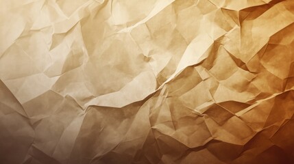 Poster - Textured brown crumpled paper background with warm tones for creative design and artistic projects.