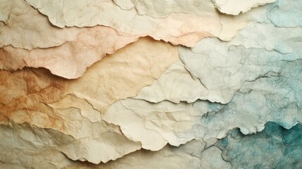 Poster - Textured Handmade Paper Surface Ideal for Backgrounds and Wallpapers in Soft Earthy Tones