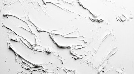 Aufkleber - Textured white concrete wall surface with layered paint creating a grunge effect ideal for backgrounds and design projects.