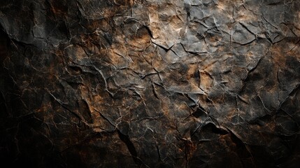 Aufkleber - Crumpled textured paper background with dark tones and rustic appearance ideal for vintage designs and creative projects