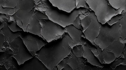 Poster - Textured dark cement wall background with peeling paint and rough surface design for creative projects and artistic displays.