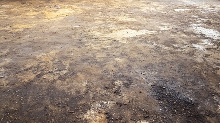 Aufkleber - Textured dark cement floor with dirt and stains creating an industrial grunge background ideal for design and architectural projects.