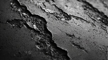 Aufkleber - Textured distressed surface with grainy spray paint in black and gray tones showcasing natural wear and abstract patterns.