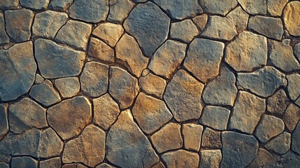 Poster - Textured Stone Surface with Weathered Cracks and Varied Tones for Abstract Background and Design Use