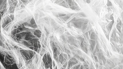 Poster - Textured creased plastic film with black and white tones creating a unique artistic effect ideal for backgrounds and design projects