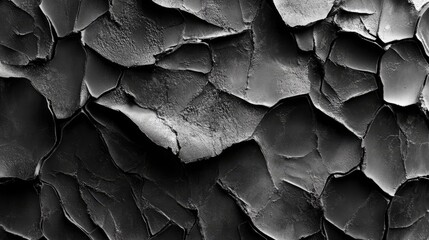 Poster - Abstract black and white cracked texture background for design and artistic projects