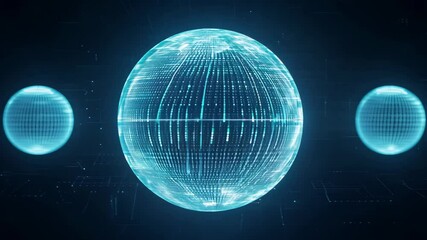 Poster - exploring digital spheres in futuristic technology visuals
