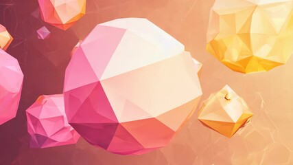 Poster - exploration of 3d geometric shapes in a dynamic digital environment showcasing vibrant colors and te