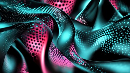 Leinwandbilder - Abstract fabric texture with vibrant colors and patterns.