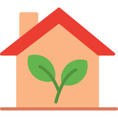 Sticker - Eco House Icon