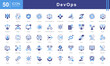 © Dewi - DevOps icon collection set. Containing software, development, operations, practice, combine, system development life cycle icon.
