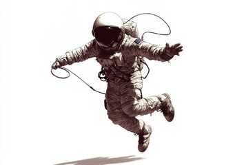 Poster - An astronaut floating in space, showcasing exploration and adventure beyond Earth.