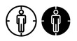 © Raw - Customer segment Icons. black and white vector illustration set.