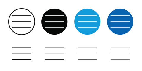 Menu icon Thin line flat illustration