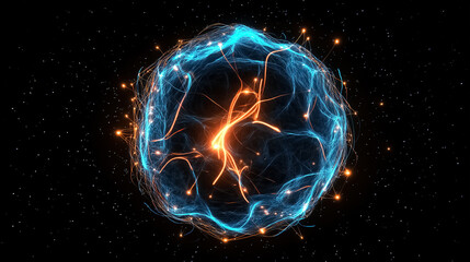 Poster - A glowing digital sphere