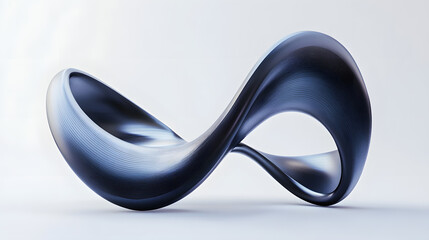 Wall Mural - abstract 3d rendering of twisted lines. modern background design, illustration of a futuristic shape