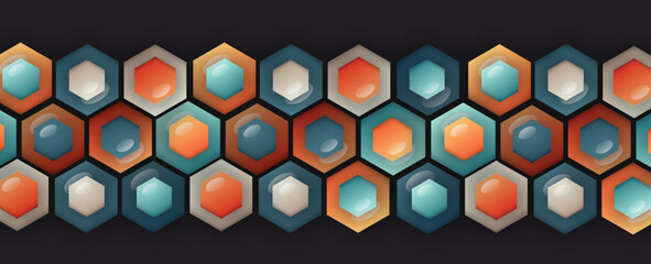 Wall Mural - Abstract technology color hexagon vector background