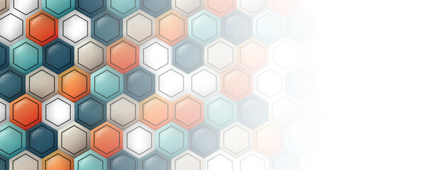 Aufkleber - Abstract technology color hexagon vector background