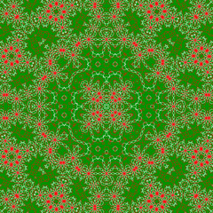 Wall Mural - Christmas seamless pattern. Christmas background green. Abstract pattern