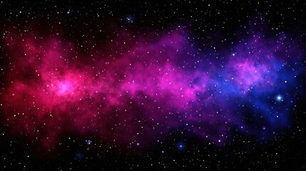 Wall Mural - Vibrant Nebula in Deep Space with Stars and Colorful Gas Clouds