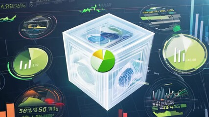 Poster - Innovative 3D cube exploring advanced technology concepts and digital design principles