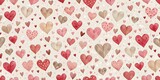 Romantic Watercolor Heart Pattern Perfect for Valentine's Day, Wedding Invitations, or Romantic Decor