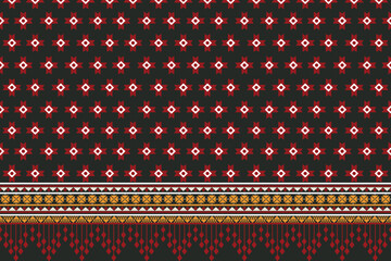 Indigenous geometry style pattern. seamless ethnic pattern concept pattern with hearts