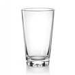 © Who is Santi - A transparent glass cup with a tall, slim design and a clean edge on a white background