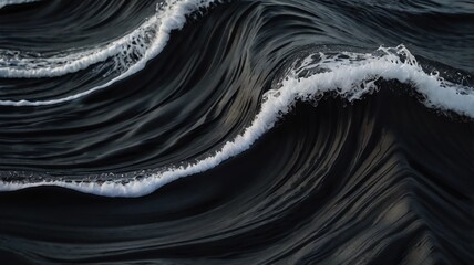 Fototapete - Abstract wave background with a touch of soft black sand. Premium design for wallpaper, banner, poster