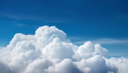 Aufkleber - blue sky and clouds with copy space for add text. clouds and blue-sky background.