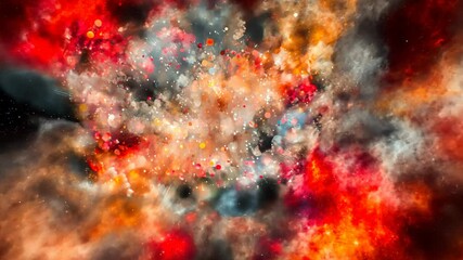 Wall Mural - colorful nebula formation in deep space showcases stellar birth in vibrant cosmic clouds