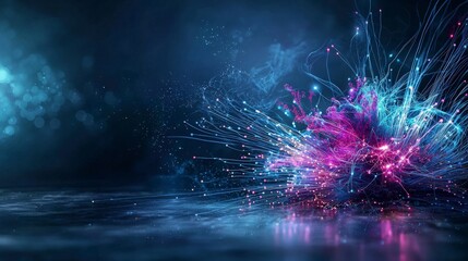 Poster - Dynamic optical principles artistic representation of light and color abstract environment digital art conceptual view