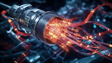 Poster - Data transfer efficiency revolution visualizing connectivity dynamics in technology environments