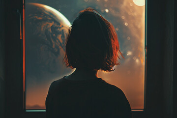 Wall Mural - ai generated image of fantastic landscape of another mystery world
