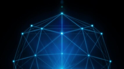 Spherical Plexus with Flare Futuristic Network Animation