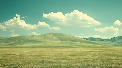 Aufkleber - Massive solar power farm under a partly cloudy sky with green grass Stock Photo with side copy space