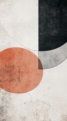 Aufkleber - Abstract geometric shapes creating modern and minimalist design on textured background