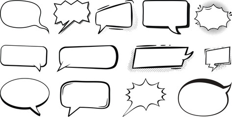 Comic speech bubbles set collection,speech, comic, cartoon, talk.