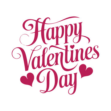 Happy Valentines Day Typography Banner Design